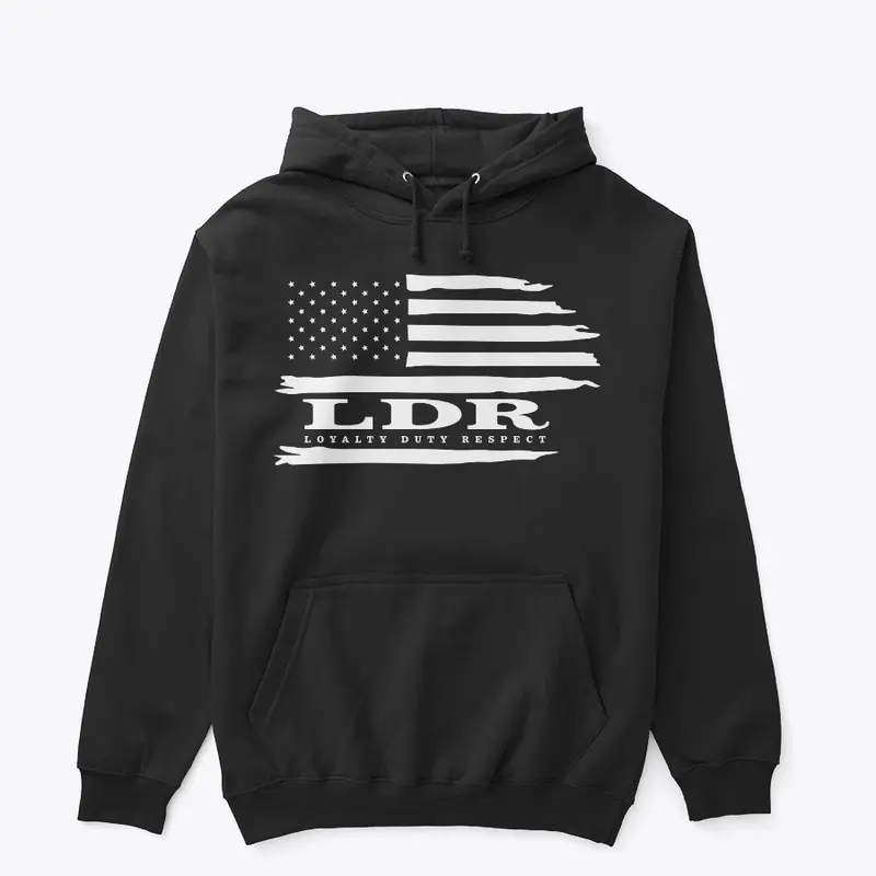 LDR distressed flag Hoodie